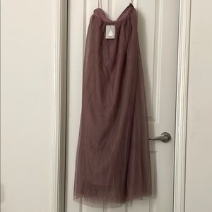 Elegant mauve princess ballerina skirt
